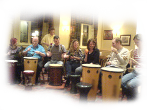 expressing rhythmical spirit, making new friends by making your own drumming entertainment